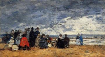 Beach Scene Artwork by Eugène-Louis Boudin
