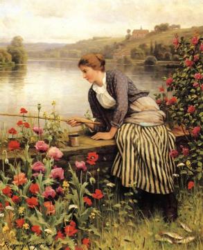 Fishing Artwork by Daniel Ridgway Knight