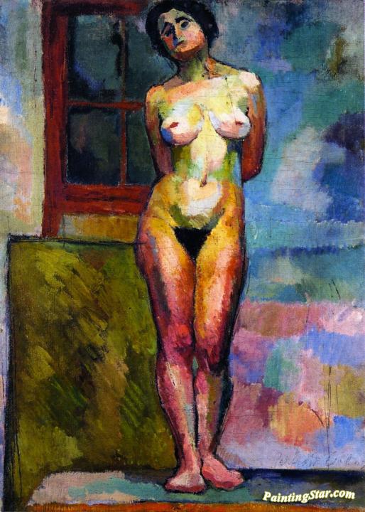 Standing Nude Artwork by Vilmos Perlrott-Csaba