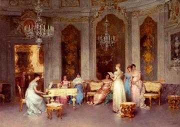 Parlor Scene Artwork by Francesco Beda