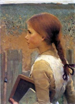 A Schoolgirl Artwork by Sir George Clausen