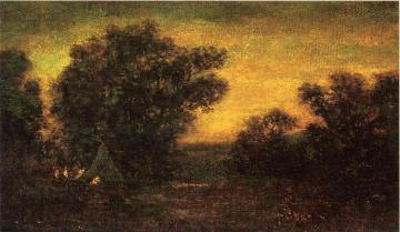 Landscape with Indian Encampment Artwork by Ralph Albert Blakelock