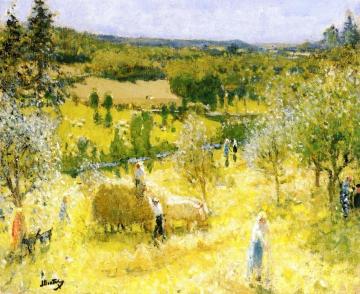Spring Landscape Artwork by Pierre Eugène Montézin