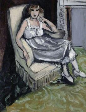 A Woman Seated in an Armchair Artwork by Henri Matisse