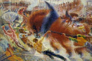 The City Rises Artwork by Umberto Boccioni
