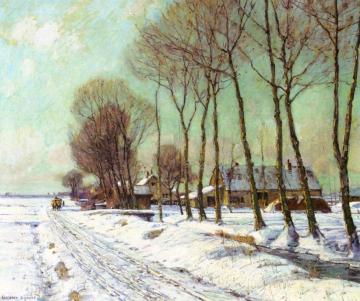Snow Clad Fields in Morning Light Artwork by George Gardner Symons