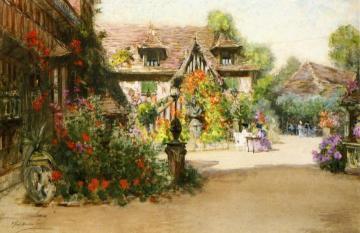 The Afternoon Hour - Inn of William the Conqueror, Dives, Normandy Artwork by Francis Hopkinson Smith