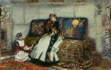 Milli Beckmann With Daughter, Paris Artwork by Albert von Keller