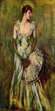 Portrait of Countess de Leusse Artwork by Giovanni Boldini