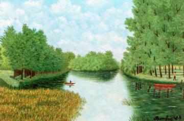 The Banks of the Lioret Artwork by Camille Bombois