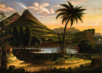 Landscape With Mount Vesuvius Artwork by Thomas Chambers