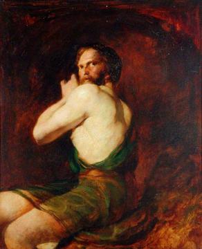 Figure Of A Seated Man Artwork by William Etty