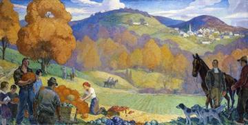 Autumn Harvest, Wilson Farm, Lexington Artwork by Aiden Lassell Ripley