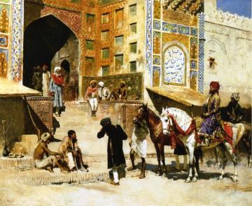 Steps Of The Mosque Vazirkham, Lahore Artwork by Edwin Lord Weeks