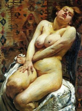 Nana, Female Nude Artwork by Lovis Corinth