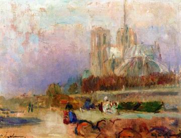 Notre-Dame de Paris Artwork by Albert Lebourg