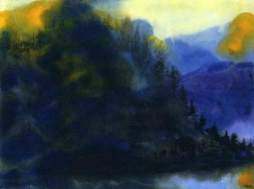 Landscape in the Mountains of Engadin Artwork by Emil Nolde