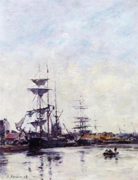The Harbor of Deauville Artwork by Eugène-Louis Boudin