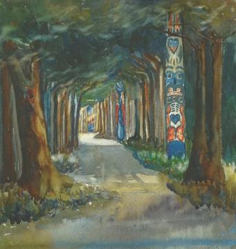 Totem Walk At Sitka Artwork by Emily Carr