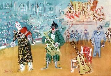 Clown Musicians Artwork by Jean Dufy