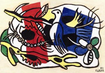 Bird in the Branches Artwork by Fernand Léger