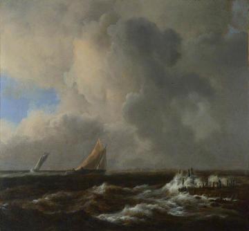Vessels in a Fresh Breeze Artwork by Jacob van Ruisdael