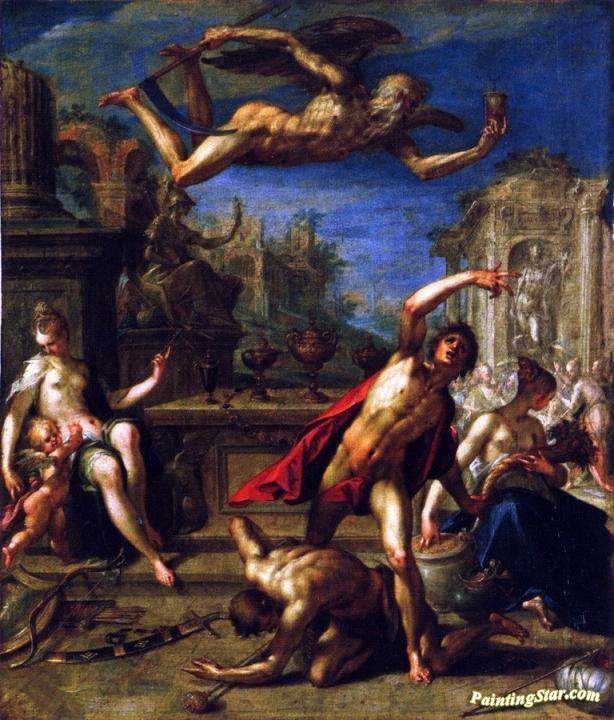 Allegory Of Rulership - The Return Of The Golden Age Under Saturn Artwork by Hans von Aachen