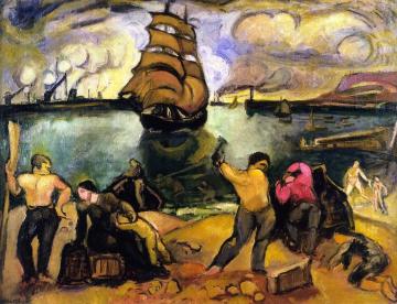 Repairing Boats Artwork by Emile-othon Friesz