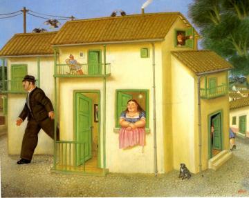 The House Artwork by Fernando Botero
