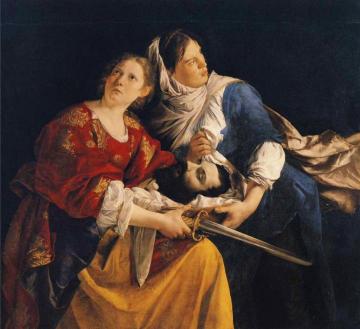 Judith and Her Maidservant with the Head of Holofernes Artwork by Orazio Gentileschi