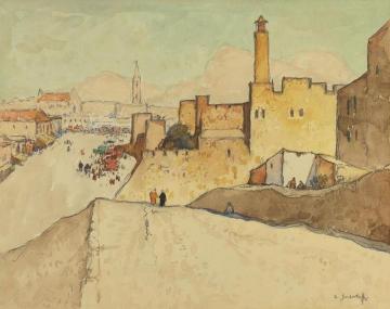 Village Street Artwork by Konstantin Gorbatov