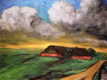 Farm in the Marshes Artwork by Emil Nolde