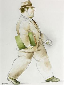 A Lawyer Artwork by Fernando Botero