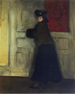 Lady with Muff Artwork by Alfred Henry Maurer