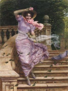 A Gust of Wind Artwork by Gaetano Bellei