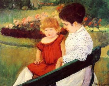 In the Park Artwork by Mary Cassatt