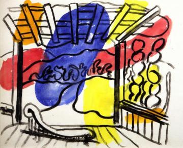 Study for the Set of the Darius Milhaud Opera 'Bolivar' Artwork by Fernand Léger