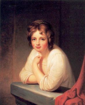Girl at a Window Artwork by Rembrandt Peale