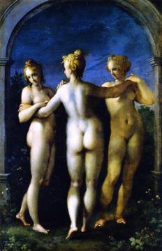 The Three Graces Artwork by Hans von Aachen
