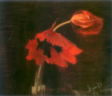 Poppies Artwork by Leon Jan Wyczolkowski
