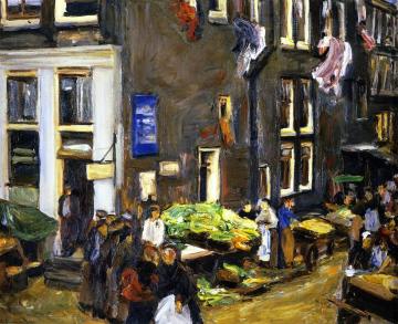 Street in the Jewish Quarter of Amsterdam Artwork by Max Liebermann
