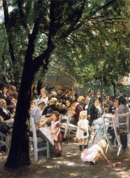 Munich Beer Garden: The Augustine Brewery Artwork by Max Liebermann