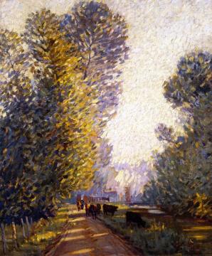 Landscape with Cows Artwork by Helen Galloway McNicoll