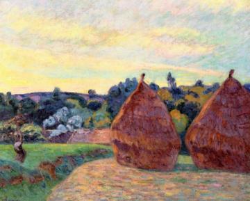 Haystacks at Ile de France Artwork by Armand Guillaumin