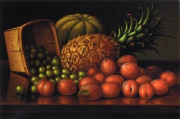 Gooseberries, Plums, Pineapple and Cantaloupe Artwork by Levi Wells Prentice