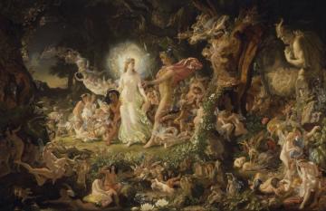 The Quarrel Of Oberon And Titania Artwork by Sir Joseph Noel Paton