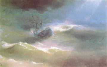 The Mary Caught in a Storm. Artwork by Ivan Constantinovich Aivazovsky