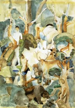 Adam And Eve Artwork by Marguerite Thompson Zorach