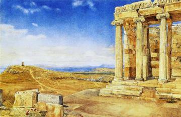 The Temple of Athena Nike on nthe Acropolis Artwork by Henry Roderick Newman