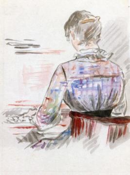 Woman At The Piano Artwork by Edouard Manet